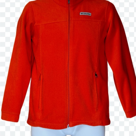Columbia Youth Vibrant Orange Fleece Jacket - Picture 3 of 8